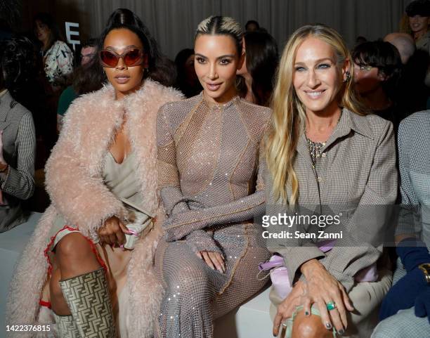 LaLa Anthony, Kim Kardashian, and Sarah Jessica Parker attend the FENDI 25th Anniversary of the Baguette at Hammerstein Ballroom on September 09,...