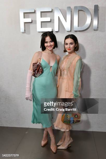 Iris Apatow and Maude Apatow attend the FENDI 25th Anniversary of the Baguette at Hammerstein Ballroom on September 09, 2022 in New York City.