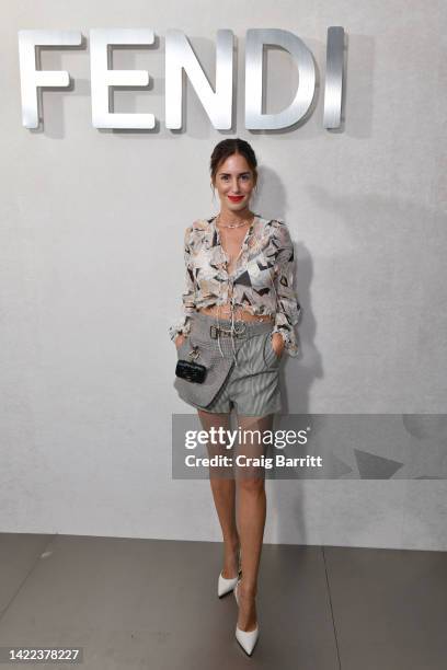 Gala Gonzalez attends the FENDI 25th Anniversary of the Baguette at Hammerstein Ballroom on September 09, 2022 in New York City.