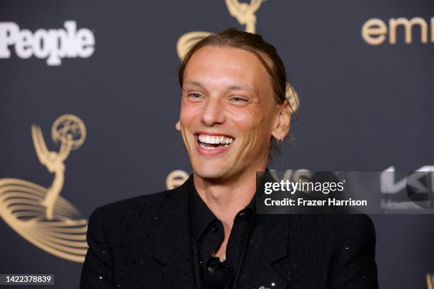 Jamie Campbell Bower attends the 74th Primetime Emmy Awards Performers Nominee Reception at Television Academy on September 09, 2022 in Los Angeles,...