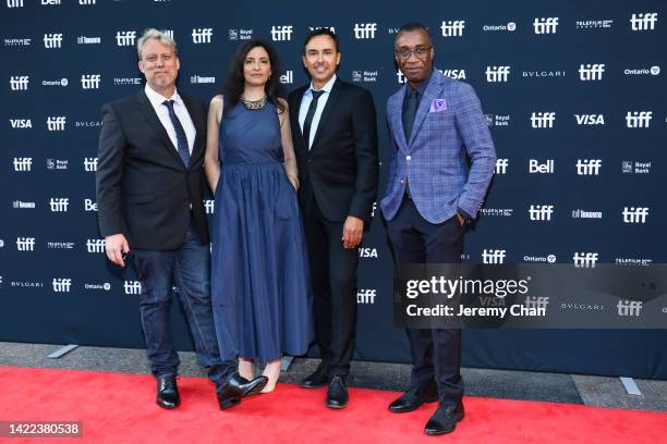 Aeschylus Poulos, Sonya Di Rienzo, Damon D'Oliveira and Clement Virgo attend the "Brother" Premiere during the 2022 Toronto International Film...