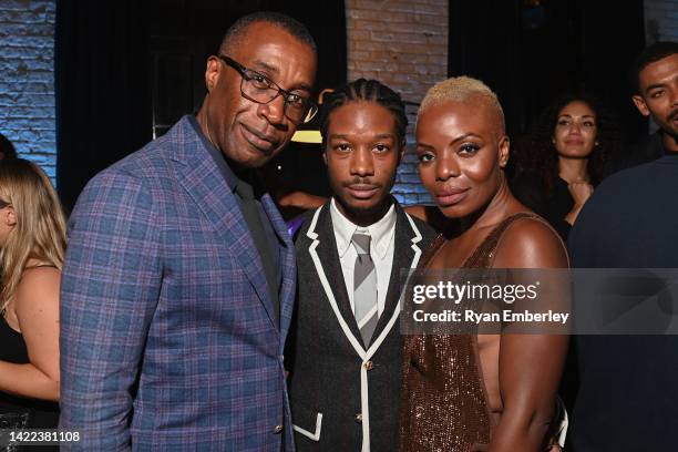 Director Clement Virgo, Lamar Johnson and Marsha Stephanie Blake attend the RBC Hosted "Brother" Cocktail Party At RBC House Toronto International...