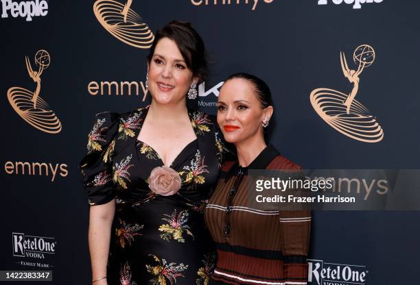 Melanie Lynskey and Christina Ricci attend the 74th Primetime Emmy Awards Performers Nominee Reception at Television Academy on September 09, 2022 in...