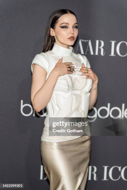 Dove Cameron attends Harper's BAZAAR Global ICONS Portfolio and Bloomingdale's 150th Anniversary at Bloomingdale's on September 09, 2022 in New York...