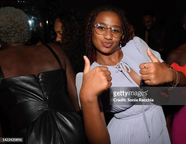 Genesis Tennon attends "The Woman King" World Premiere Party hosted by Diageo World Class Canada and Audi Canada at Arcane during the Toronto...