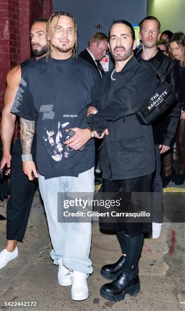 Charly “Char” Defrancesco and designer Marc Jacobs are seen leaving the FENDI Spring Summer 2023 Fashion Show and the celebration of FENDI's 25th...