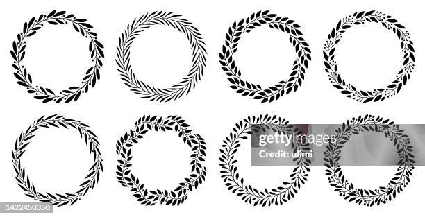 floral wreaths - autumn wreath stock illustrations