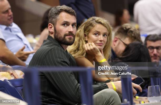 Kevin Love and Kate Bock attend day 12 of the US Open 2022, 4th Grand Slam of the season, at the USTA Billie Jean King National Tennis Center on...