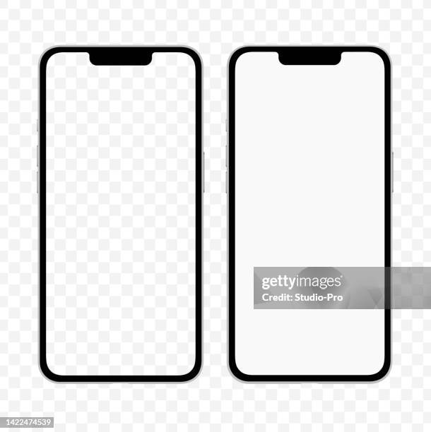 phone template similar to iphone mockup - clipping path stock illustrations