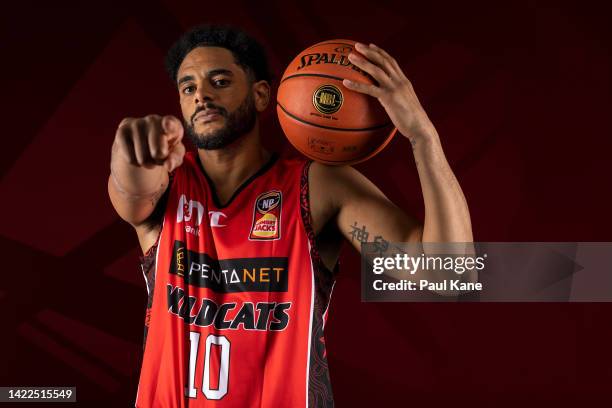 Corey Webster poses during the Perth Wildcats NBL media day on September 07, 2022 in Perth, Australia.