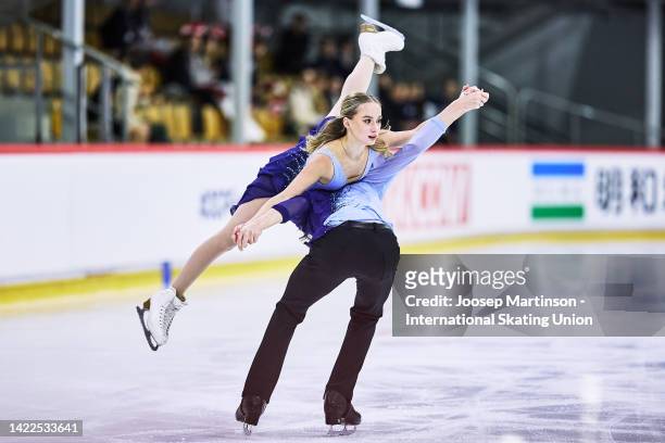 Karla Maria Karl and Kai Hoferichter of Germany compete in the Junior Ice Dance Free Dance during the ISU Junior Grand Prix of Figure Skating at...