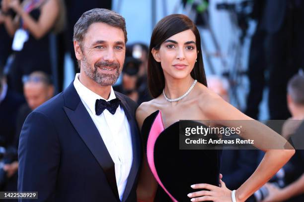 Raoul Bova and festival hostess Rocio Munoz Morales attend the closing ceremony red carpet at the 79th Venice International Film Festival on...