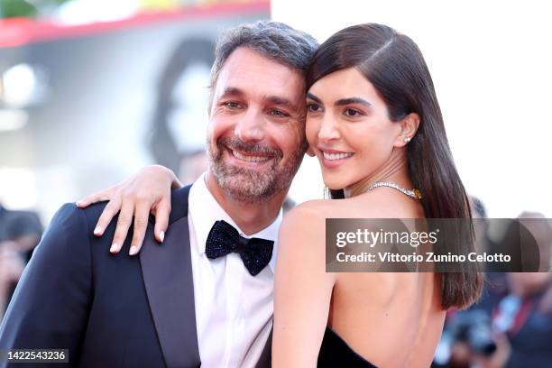 Raoul Bova and festival hostess Rocio Munoz Morales attend the closing ceremony red carpet at the 79th Venice International Film Festival on...