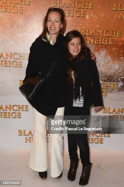 Gabrielle Lazure attends the 'Blanche Neige' Paris Premiere at Gaumont Capucines on April 1, 2012 in Paris, France.
