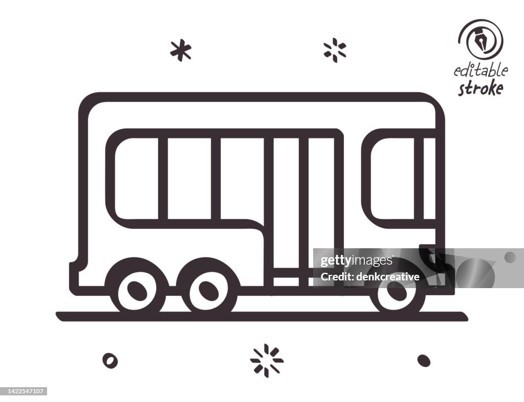 Playful Line Illustration for Bus Traffic