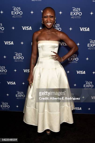 Cynthia Erivo attends D23 Expo 2022 at Anaheim Convention Center in Anaheim, California on September 09, 2022.