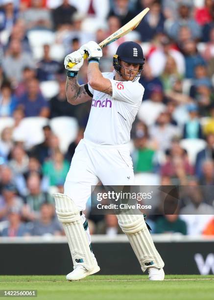 Ben Stokes of England in action during the third day of the third Test between England and South Africa at The Kia Oval on September 10, 2022 in...