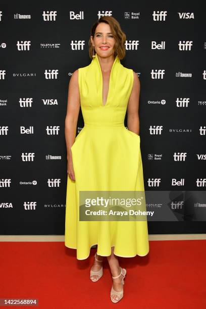 Cobie Smulders attends the "High School" Premiere during the 2022 Toronto International Film Festival at TIFF Bell Lightbox on September 10, 2022 in...