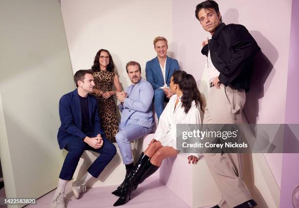 Jake Schreier, Julia Louis-Dreyfus, David Harbour, Wyatt Russell, Hannah John-Kamen, and Sebastian Stan pose at the IMDb Official Portrait Studio...