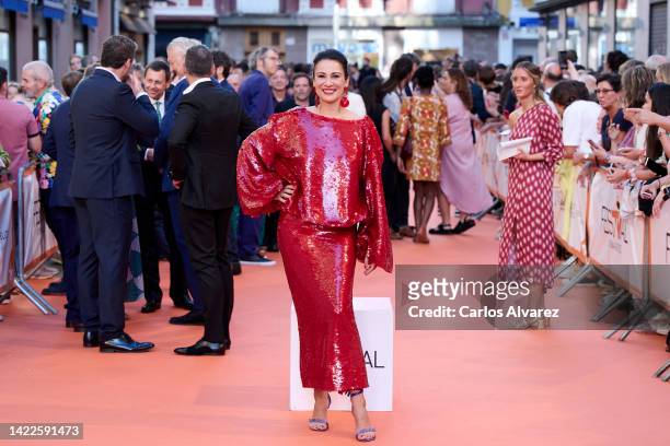 Silvia Jato attends the red carpet closing ceremony at the Principal Theater on September 10, 2022 in Vitoria-Gasteiz, Spain.