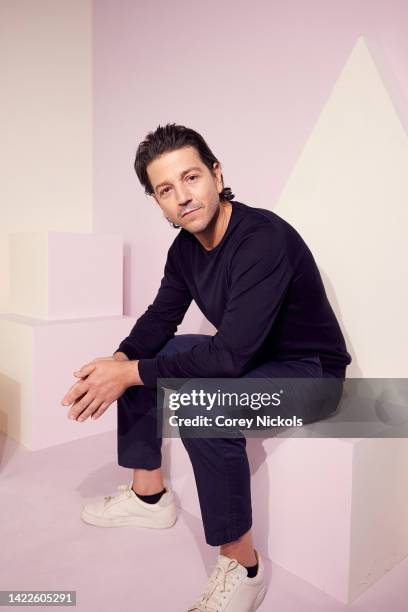 Diego Luna poses at the IMDb Official Portrait Studio during D23 2022 at Anaheim Convention Center on September 10, 2022 in Anaheim, California.