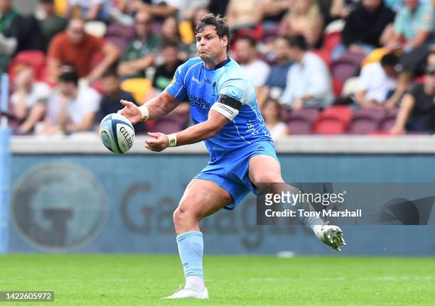Francois Venter of Worcester Warriors during the Gallagher Premiership Rugby match between London Irish and Worcester Warriors at Gtech Community...