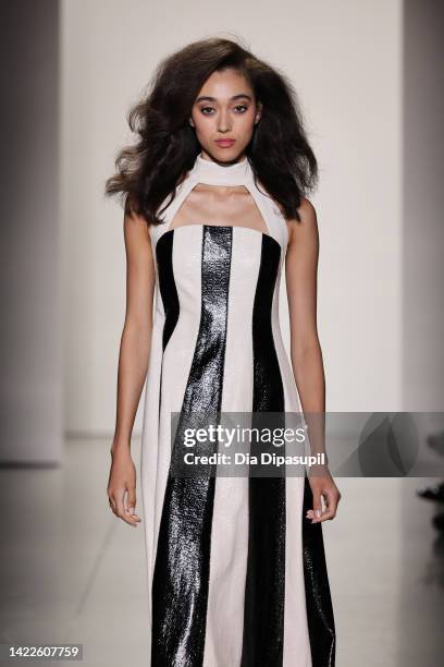 Model walks the runway for the Son Jung Wan fashion show during September 2022 New York Fashion Week: The Shows at Gallery at Spring Studios on...