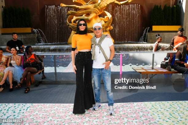 Liberty Ross and James Iovine attend the Victor Glemaud fashion show during September 2022 New York Fashion Week: The Shows at Flipper's Roller...