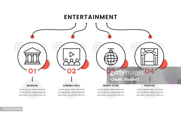 infografik-vorlage für die unterhaltungszeitleiste - games console infographics stock-grafiken, -clipart, -cartoons und -symbole