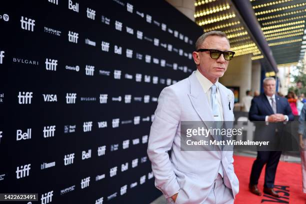 Daniel Craig attends the "Glass Onion: A Knives Out Mystery" Premiere during the 2022 Toronto International Film Festival at Princess of Wales...