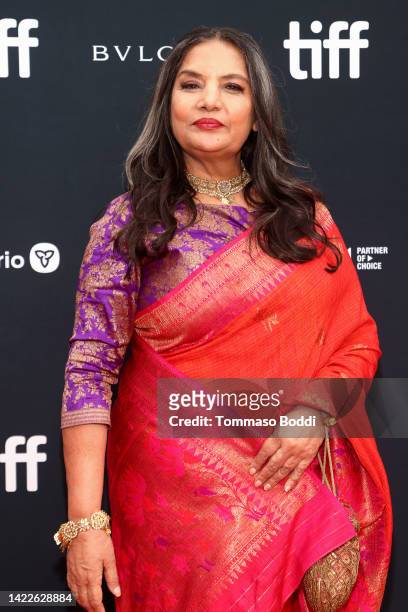 Shabana Azmi attends the "What's Love Got To Do With It?" Premiere during the 2022 Toronto International Film Festival at Roy Thomson Hall on...