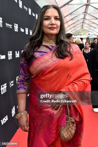 Shabana Azmi attends the "What's Love Got To Do With It?" Premiere during the 2022 Toronto International Film Festival at Roy Thomson Hall on...