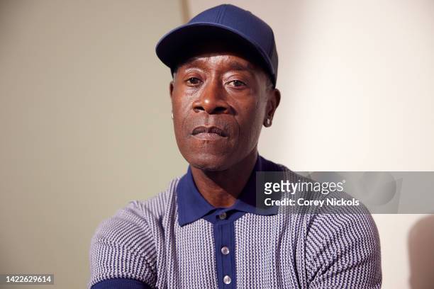 Don Cheadle poses at the IMDb Official Portrait Studio during D23 2022 at Anaheim Convention Center on September 10, 2022 in Anaheim, California.