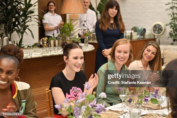 Issa Rae, Rachel Brosnahan, Hannah Einbinder, and Nasim Pedrad attend the Glamour x Tory Burch Luncheon Celebrating the Emmys at Holloway House on...