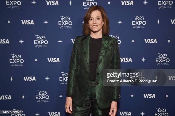 Sigourney Weaver attends D23 Expo 2022 at Anaheim Convention Center in Anaheim, California on September 10, 2022.