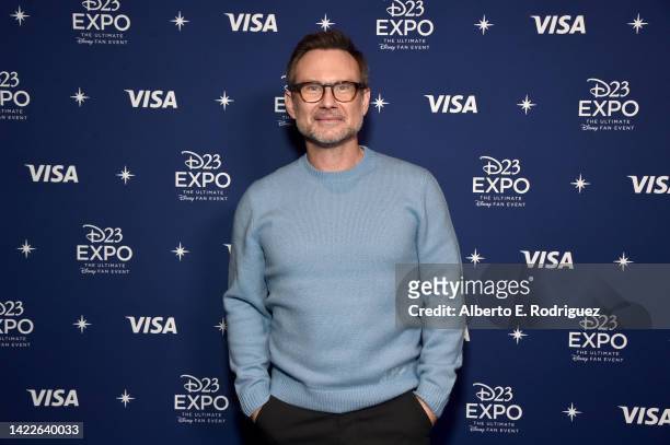 Christian Slater attends D23 Expo 2022 at Anaheim Convention Center in Anaheim, California on September 10, 2022.