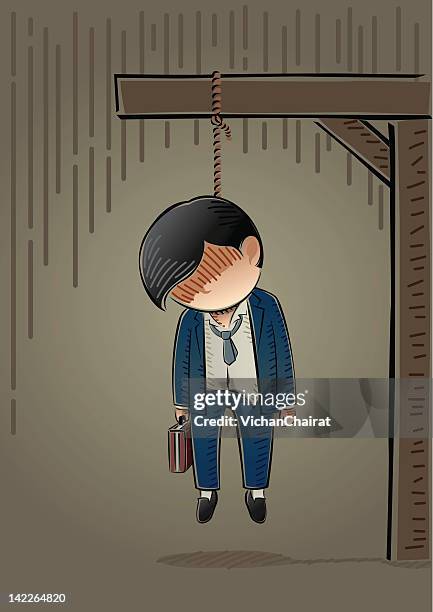 hangman - cadaver bag stock illustrations