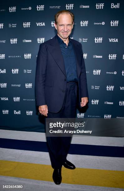 Ralph Fiennes attends "The Menu" Premiere during the 2022 Toronto International Film Festival at Royal Alexandra Theatre on September 10, 2022 in...