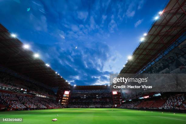 General view of Nemesio Diez Stadium prior the 14th round match between Toluca and Pumas UNAM as part of the Torneo Apertura 2022 Liga MX at Nemesio...