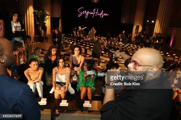 Sergio Hudson and models attend rehearsal at Sergio Hudson fashion show during September 2022 New York Fashion Week: The Shows on September 10, 2022...