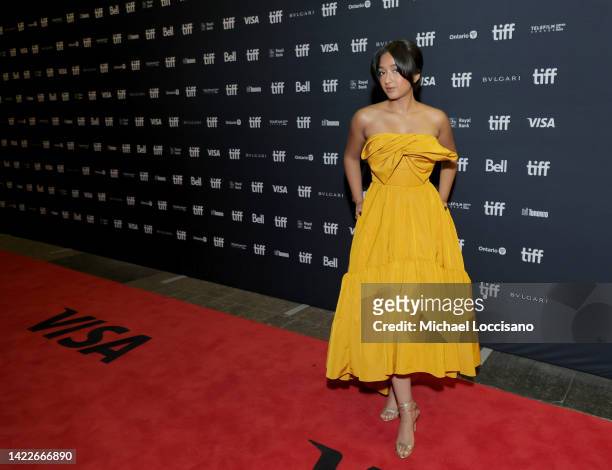 Maitreyi Ramakrishnan attends "The Fabelmans" Premiere during the 2022 Toronto International Film Festival at Princess of Wales Theatre on September...