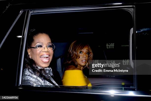 Oprah Winfrey and Gayle King attend the "Sidney" Premiere during the 2022 Toronto International Film Festival at Roy Thomson Hall on September 10,...