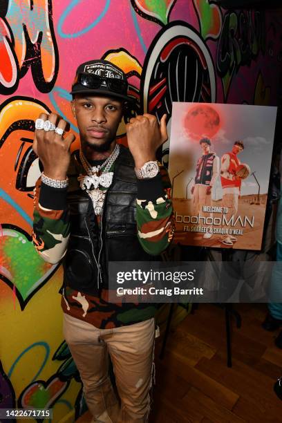 Toosii attends the boohooMAN x Shareef & Shaqir O'Neal NYFW Dinner at Sei Less on September 10, 2022 in New York City.