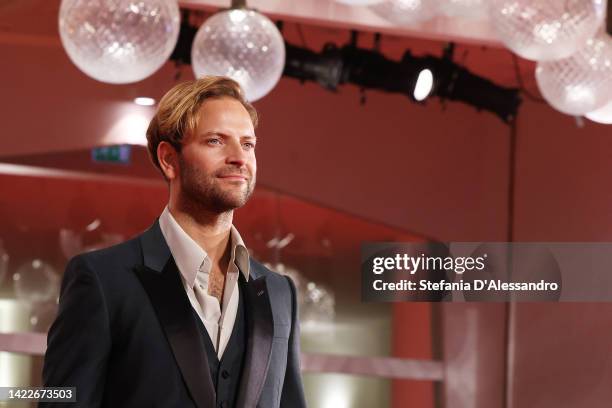 Alessandro Borghi attends the red carpet for "The Hanging Sun" at the 79th Venice International Film Festival on September 10, 2022 in Venice, Italy.