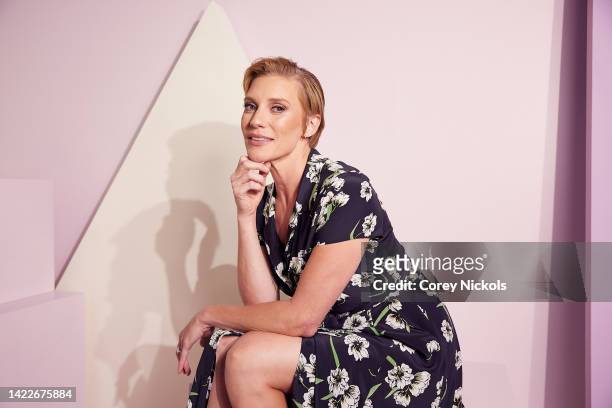 Katee Sackhoff poses at the IMDb Official Portrait Studio during D23 2022 at Anaheim Convention Center on September 10, 2022 in Anaheim, California.