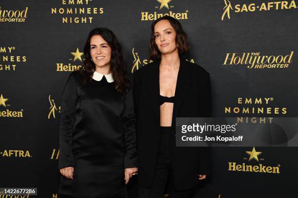 Abbi Jacobson and Jodi Balfour attend The Hollywood Reporter Emmy Party on September 10, 2022 in Los Angeles, California.