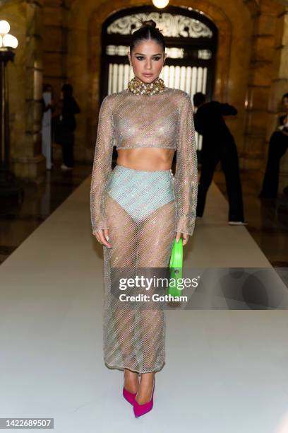 Thassia Naves attends the PatBo fashion show during September 2022 New York Fashion Week: The Shows at the Surrogate Court on September 10, 2022 in...
