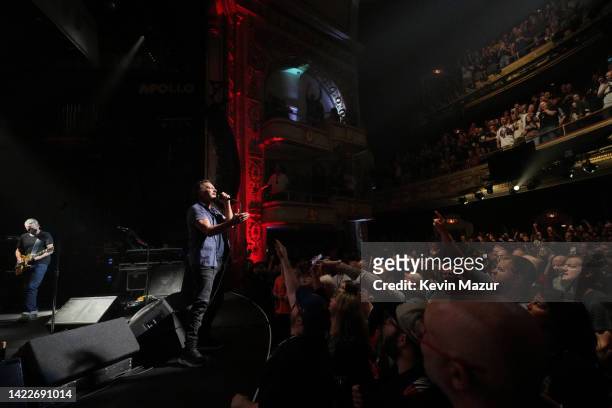 Eddie Vedder of Pearl Jam performs onstage at Pearl Jam Performs Live At The Apollo Theater For SiriusXM's Small Stage Series on September 10, 2022...