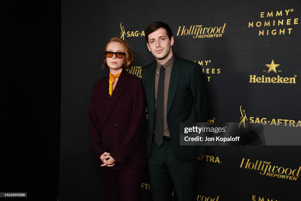 Hannah Einbinder and Alex Edelman attend The Hollywood Reporter Emmy