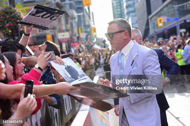 Daniel Craig attends Netflix "Glass Onion" world premiere at the Toronto International Film Festival at Princess of Wales Theatre on September 10,...